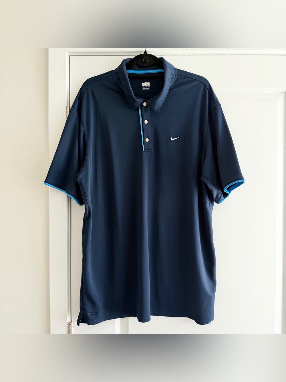 Nike Dri Fit Dark Blue Collared Short Sleeve Polo Shirt